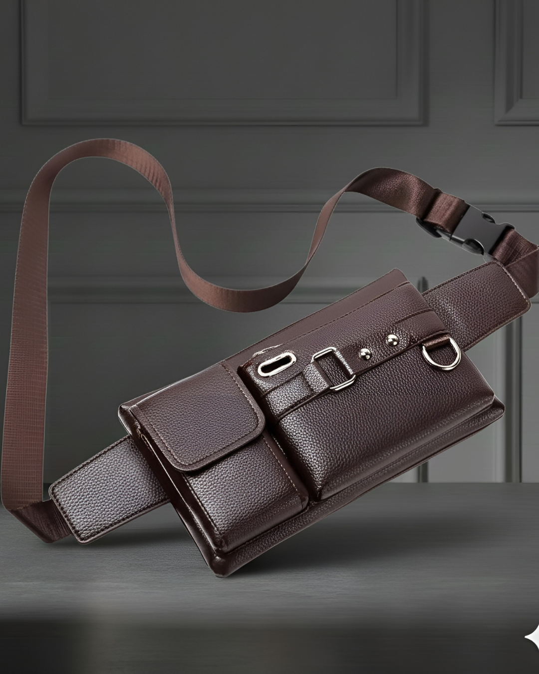 StylishWaist Bag Elegant Style Travel Pouch Passport Holder with Adjustable Strap Travelling Hiking Walking Lightweight Crossbody Chest Bag Fit All Phones - Image 5